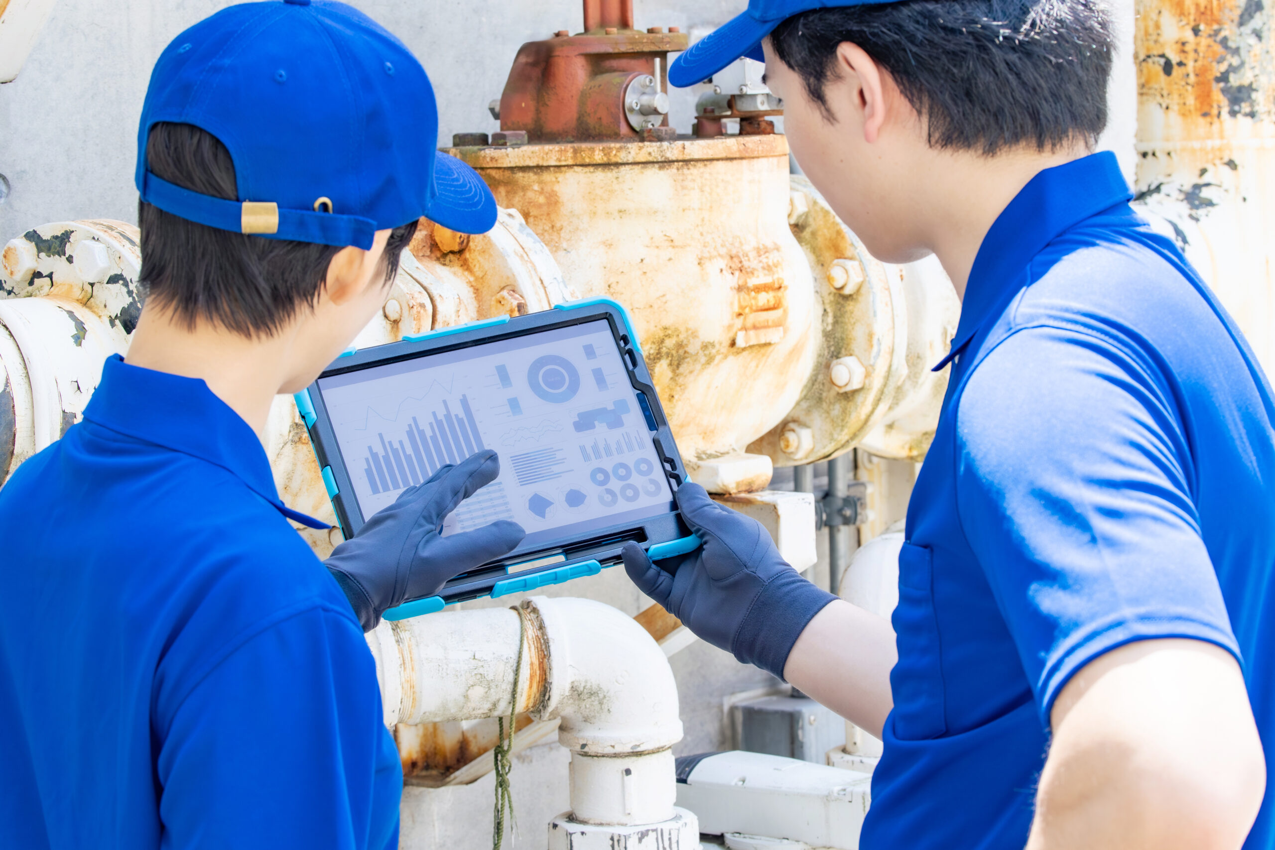 タブレットを使用したインフラ点検